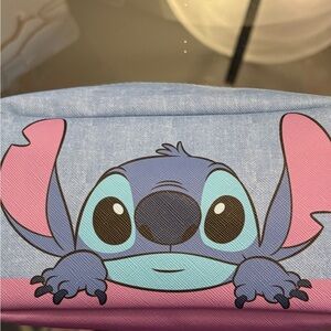 Stitch Kids Cosmetic Bag with Pink and Blue Accents- zipper is in working cond